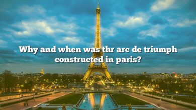Why and when was thr arc de triumph constructed in paris?
