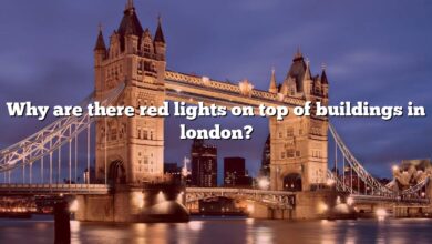 Why are there red lights on top of buildings in london?