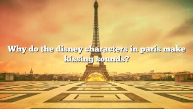 Why do the disney characters in paris make kissing sounds?