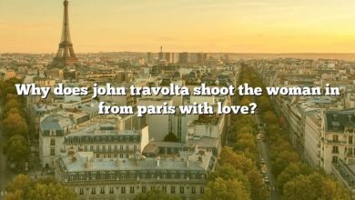 Why does john travolta shoot the woman in from paris with love?