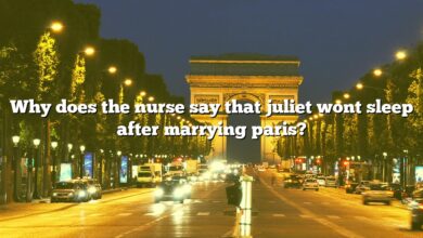 Why does the nurse say that juliet wont sleep after marrying paris?