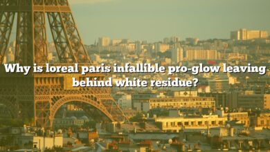 Why is loreal paris infallible pro-glow leaving behind white residue?
