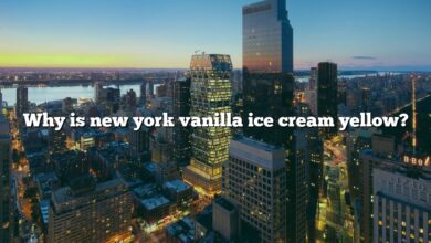 Why is new york vanilla ice cream yellow?