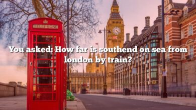 You asked: How far is southend on sea from london by train?