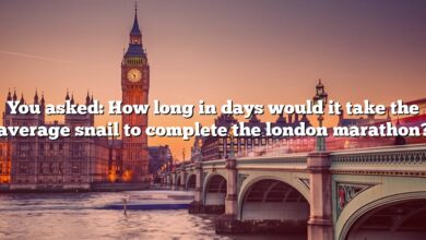 You asked: How long in days would it take the average snail to complete the london marathon?