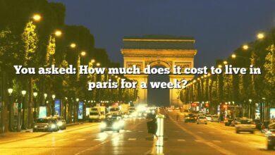 You asked: How much does it cost to live in paris for a week?