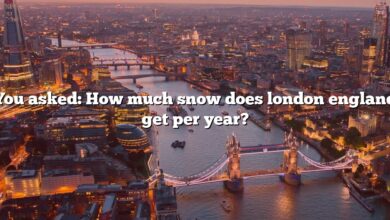You asked: How much snow does london england get per year?