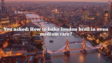 You asked: How to bake london broil in oven medium rare?