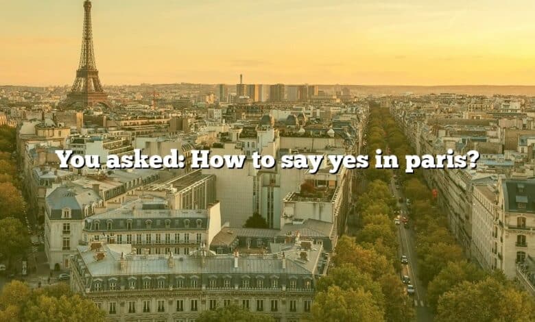 You asked: How to say yes in paris?