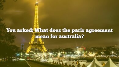 You asked: What does the paris agreement mean for australia?