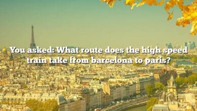 You asked: What route does the high speed train take from barcelona to paris?