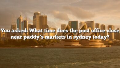 You asked: What time does the post office close near paddy’s markets in sydney today?