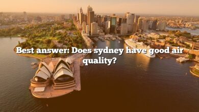 Best answer: Does sydney have good air quality?