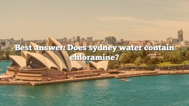 Best answer: Does sydney water contain chloramine?