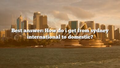 Best answer: How do i get from sydney international to domestic?