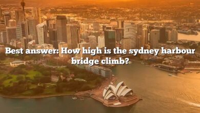 Best answer: How high is the sydney harbour bridge climb?