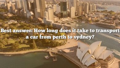 Best answer: How long does it take to transport a car from perth to sydney?
