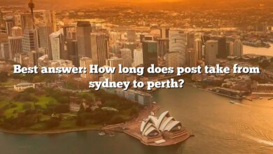 Best answer: How long does post take from sydney to perth?
