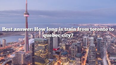 Best answer: How long is train from toronto to quebec city?