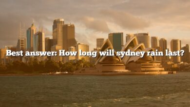 Best answer: How long will sydney rain last?