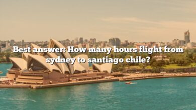 Best answer: How many hours flight from sydney to santiago chile?