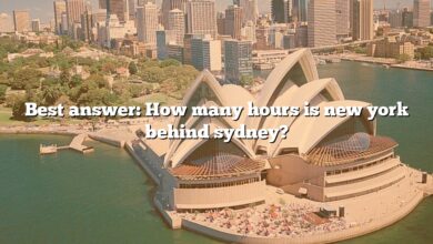 Best answer: How many hours is new york behind sydney?