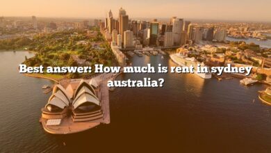 Best answer: How much is rent in sydney australia?