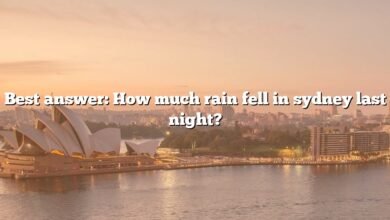 Best answer: How much rain fell in sydney last night?