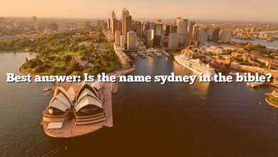 Best answer: Is the name sydney in the bible?