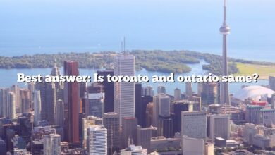 Best answer: Is toronto and ontario same?