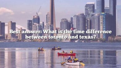 Best answer: What is the time difference between toronto and texas?