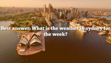 Best answer: What is the weather in sydney for the week?