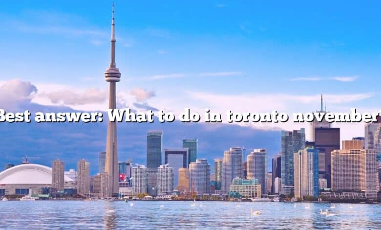 Best answer: What to do in toronto november?