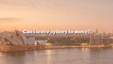 Can i leave sydney to move?