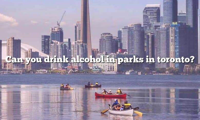 Can you drink alcohol in parks in toronto?