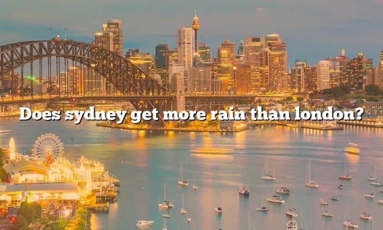 Does sydney get more rain than london?
