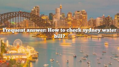 Frequent answer: How to check sydney water bill?