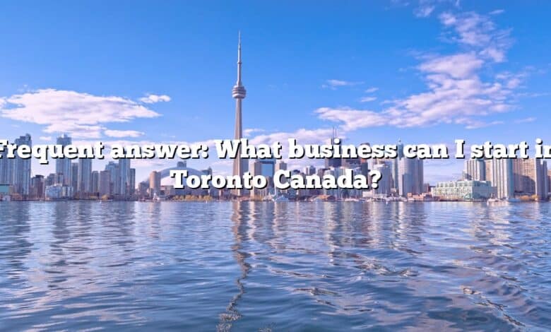 Frequent answer: What business can I start in Toronto Canada?
