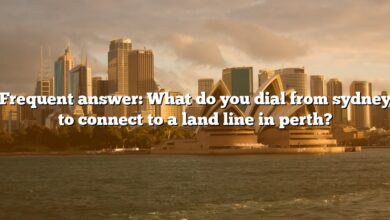 Frequent answer: What do you dial from sydney to connect to a land line in perth?