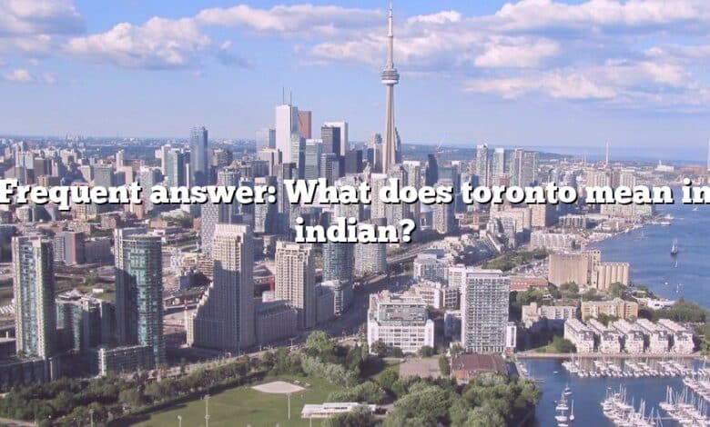 Frequent answer: What does toronto mean in indian?