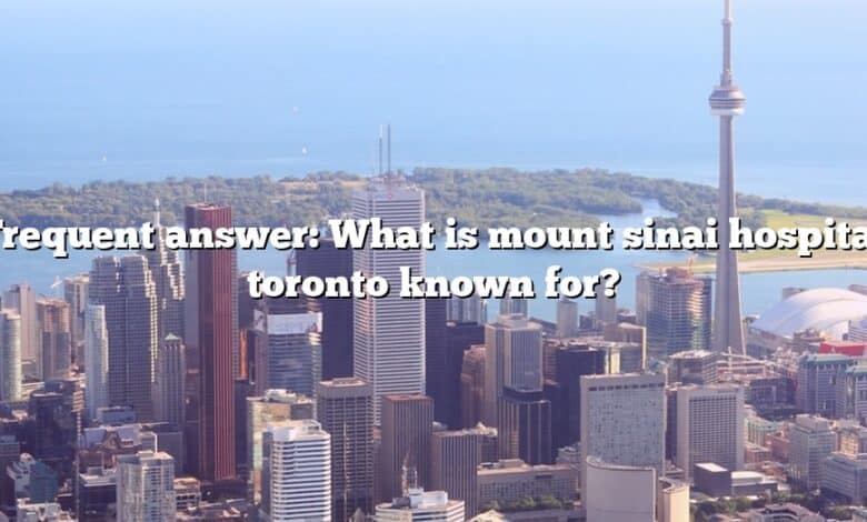 Frequent answer: What is mount sinai hospital toronto known for?