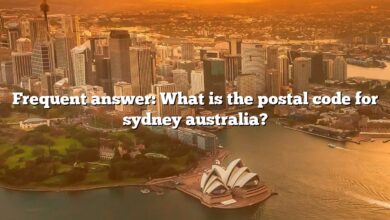 Frequent answer: What is the postal code for sydney australia?
