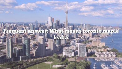 Frequent answer: What means toronto maple leafs?