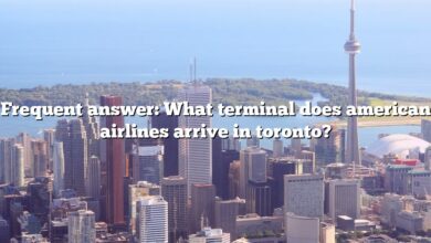 Frequent answer: What terminal does american airlines arrive in toronto?