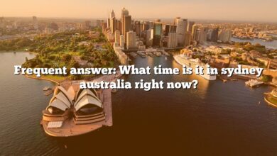 Frequent answer: What time is it in sydney australia right now?