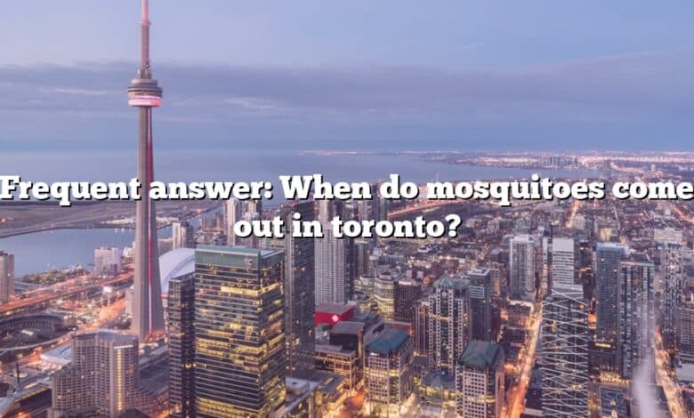 Frequent answer: When do mosquitoes come out in toronto?