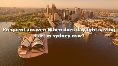 Frequent answer: When does daylight saving start in sydney nsw?