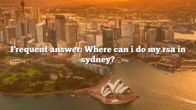 Frequent answer: Where can i do my rsa in sydney?