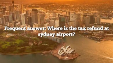 Frequent answer: Where is the tax refund at sydney airport?