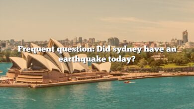 Frequent question: Did sydney have an earthquake today?